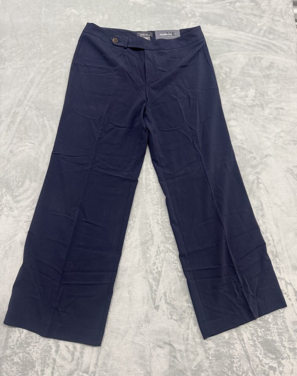 George ME Classic Fit Dress Pants Ladies 10 Black Soot Trousers Professional NWT